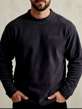 Columbia Men's Sportswear Crewneck Fleece Sweater Pullover Black XL